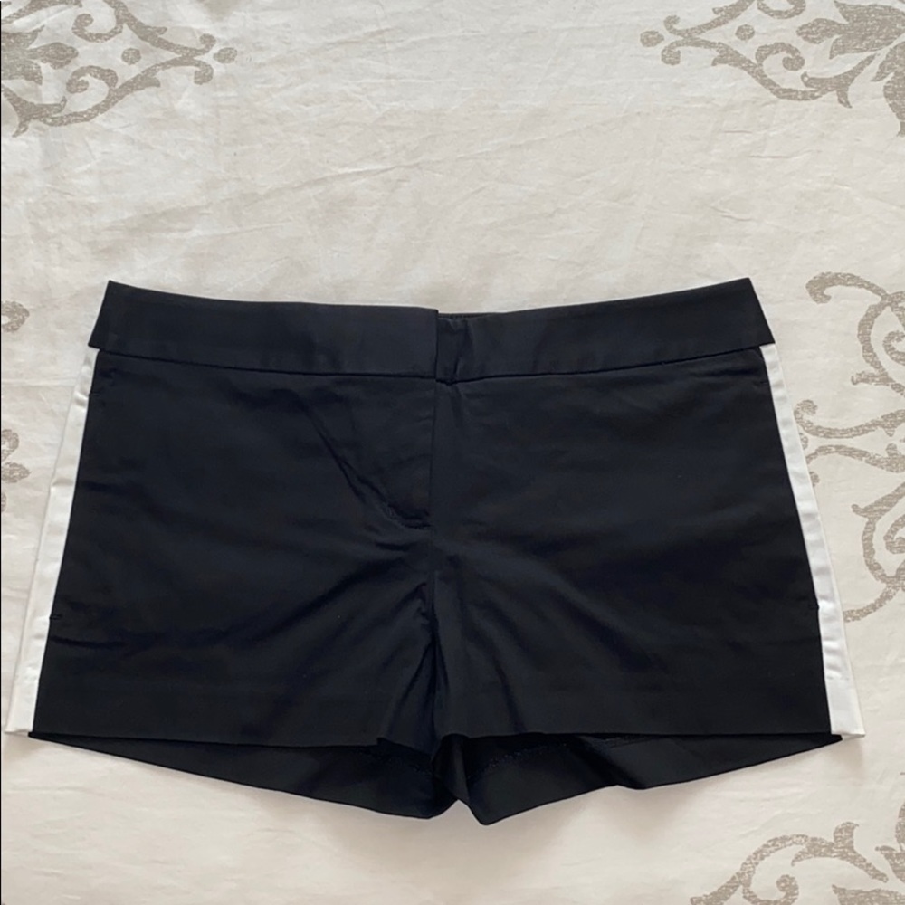 Express black shorts with white stripe
